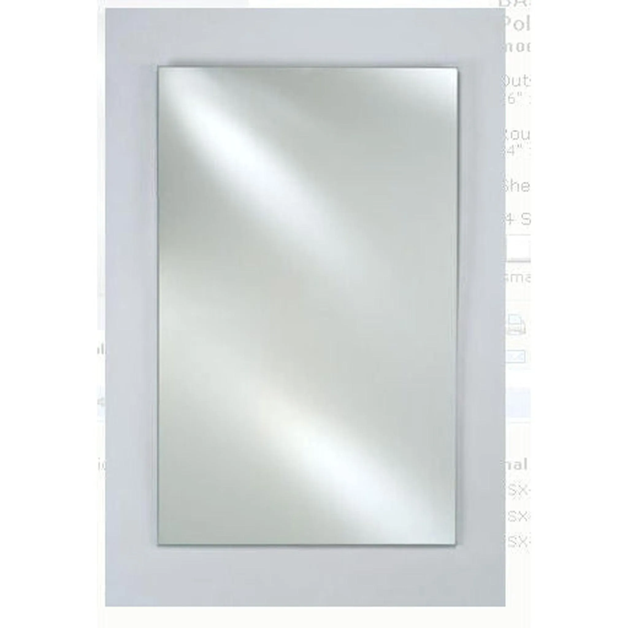 Afina Basix 16" x 22" Polished Edge Recessed Left Or Right Hinged Single Door Beveled Mirror Medicine Cabinet