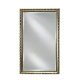 Afina Basix 16" x 26" Antique Silver Recessed Left Or Right Hinged Single Door Beveled Mirror Medicine Cabinet