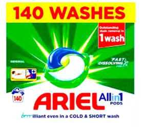 Ariel All in One Pods, 140 Wash