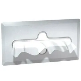 ASI 0259-B Commercial Facial Tissue Box Dispenser, 11-7/8" L x 6-3/8" H x 2-1/4" D, Recessed-Mounted, Stainless Steel