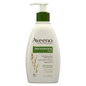 Aveeno Moisturizer 12 oz. Pump Bottle Lotion Unscented, 1 Count