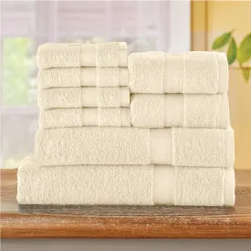 Cotton Towels 8 Piece Set-Soft Feel, Quick Dry, Highly Absorbent Durable Towels