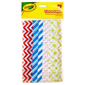 Crayola Patterned Tissue Paper - 8 Sheets Colourful Designs Creative Craft Supplies Decorative Wrapping Paper Art Projects