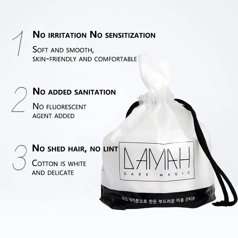 DAMAH Dark Magic Professional Clean Up Cotton Facial Tissue