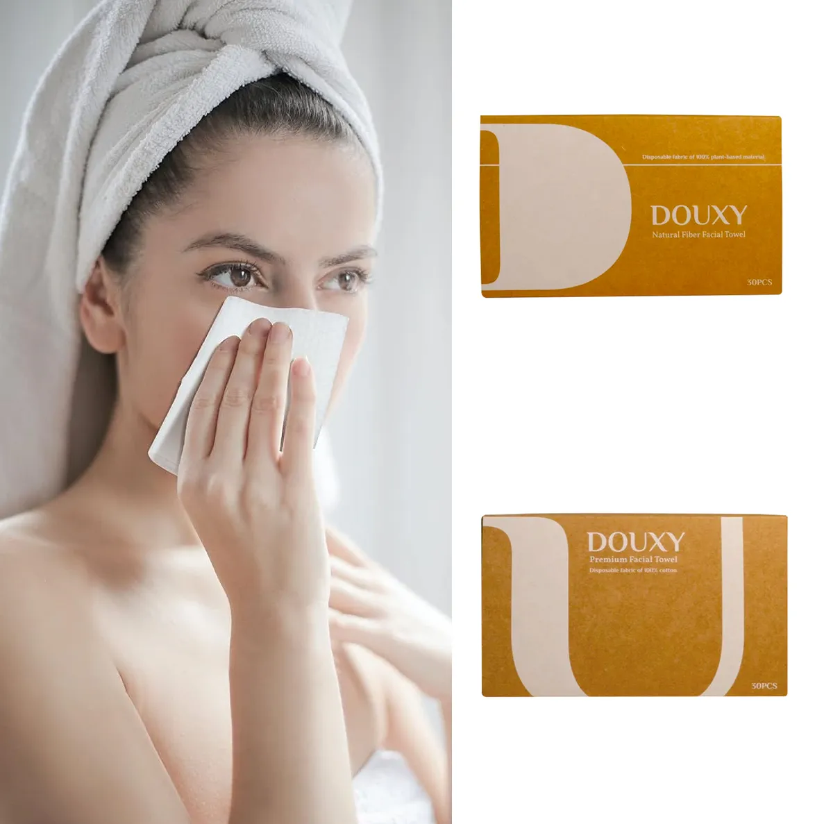 Douxy Eco-Friendly Plant Based Premium Disposable Facial Towels