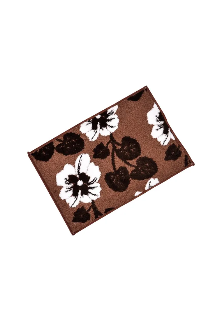 Embossed Flower Design Bath Mat