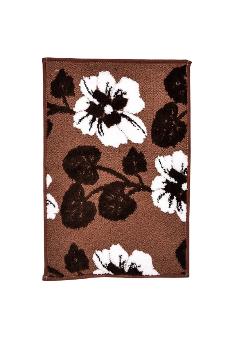 Embossed Flower Design Bath Mat