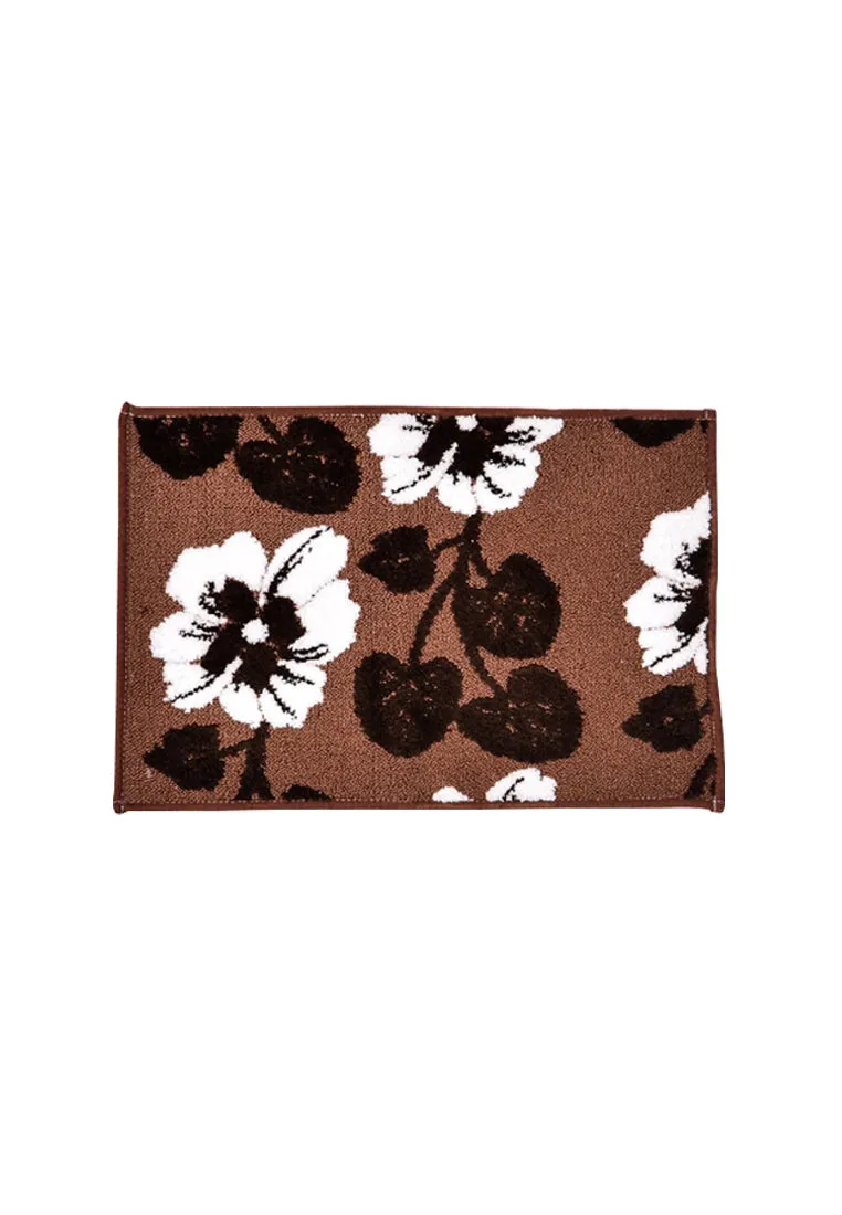 Embossed Flower Design Bath Mat