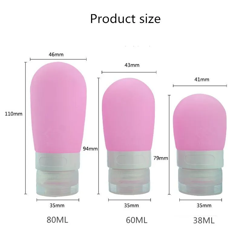 Empty Silicone Portable Travel Packing Press Bottle