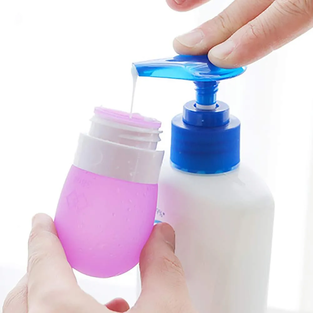 Empty Silicone Portable Travel Packing Press Bottle