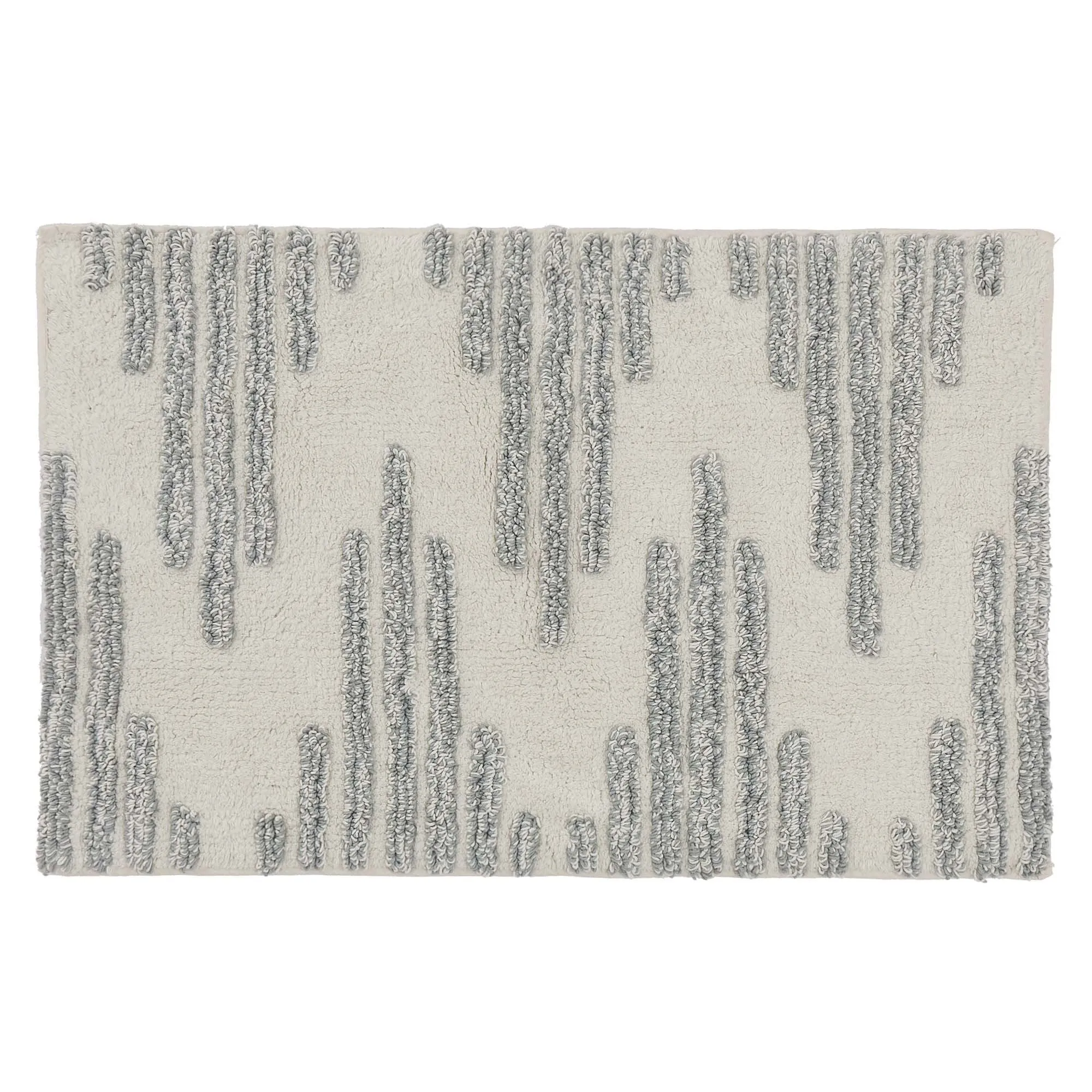 Eskil Bath Mat [Natural white & Light green grey]