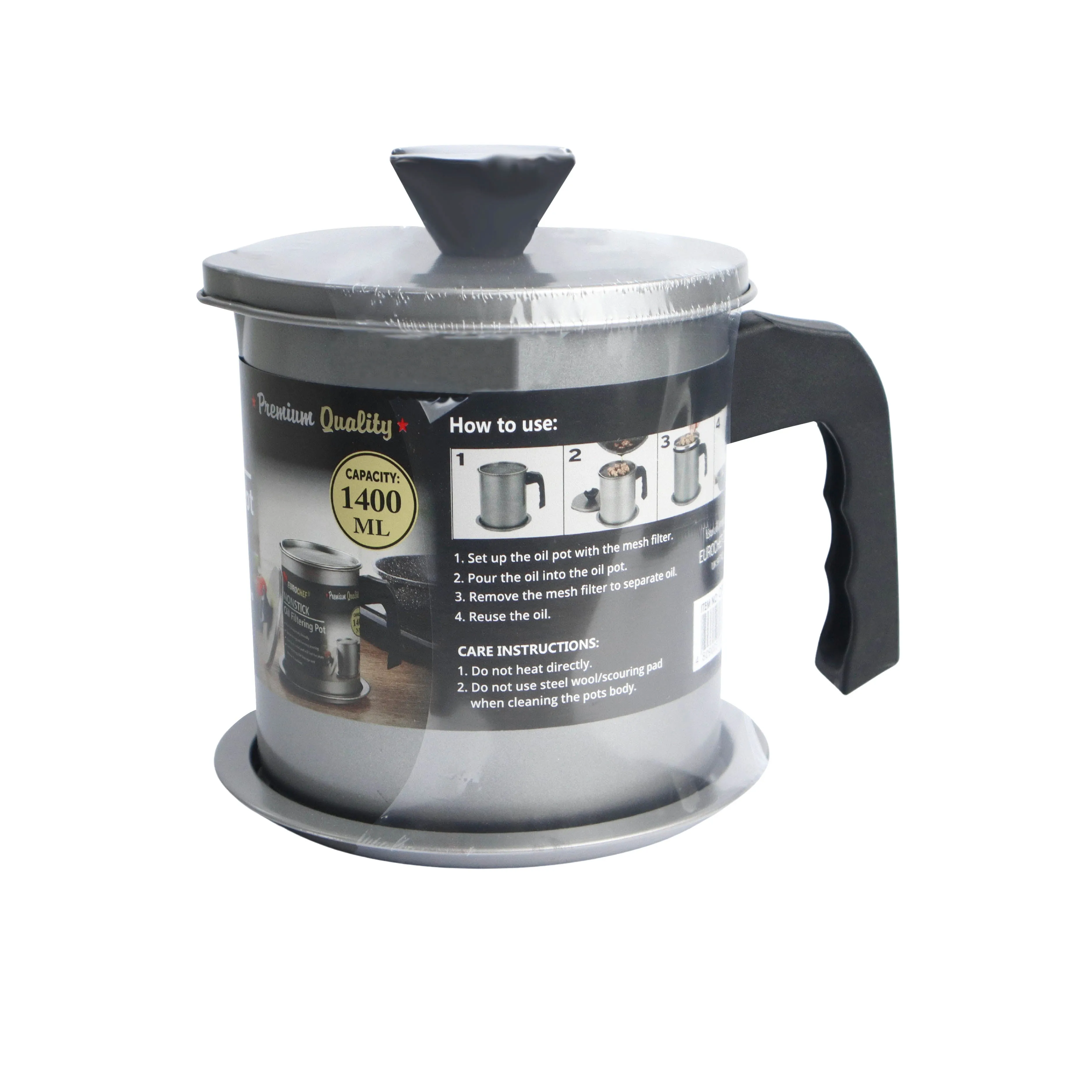 Eurochef Non-stick Oil Filtering Pot 1.4L