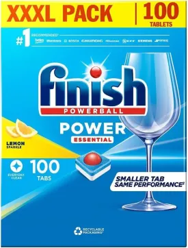 Finish Powerball Dishwasher Tablets All In 1 Deep Clean XXXL Pack Lemon Sparkle