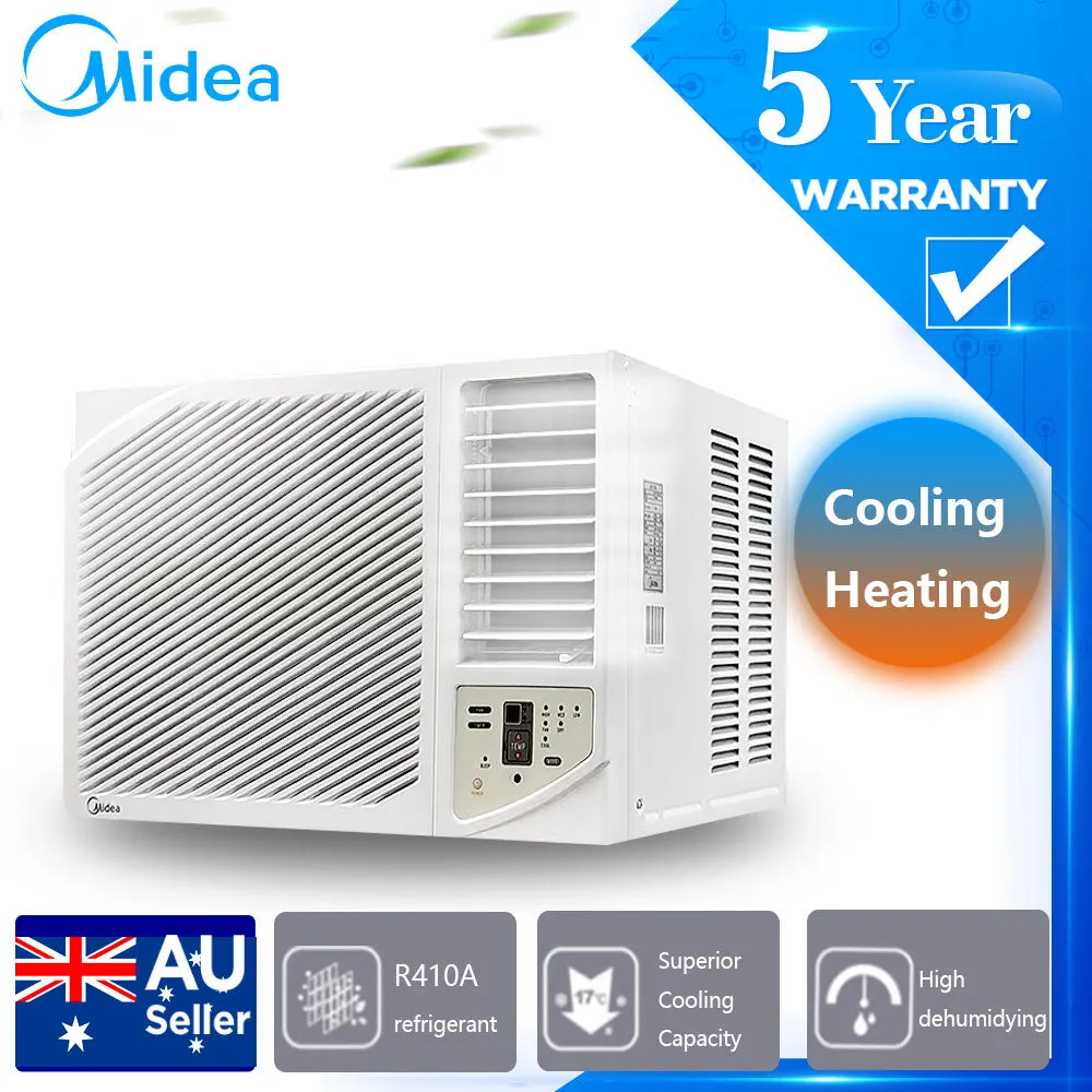 Midea 2.6kW Air Conditioner Window Box , Cooling and Heating and Dehumidifying 3 IN 1 With Sleep Model Remote Control-K